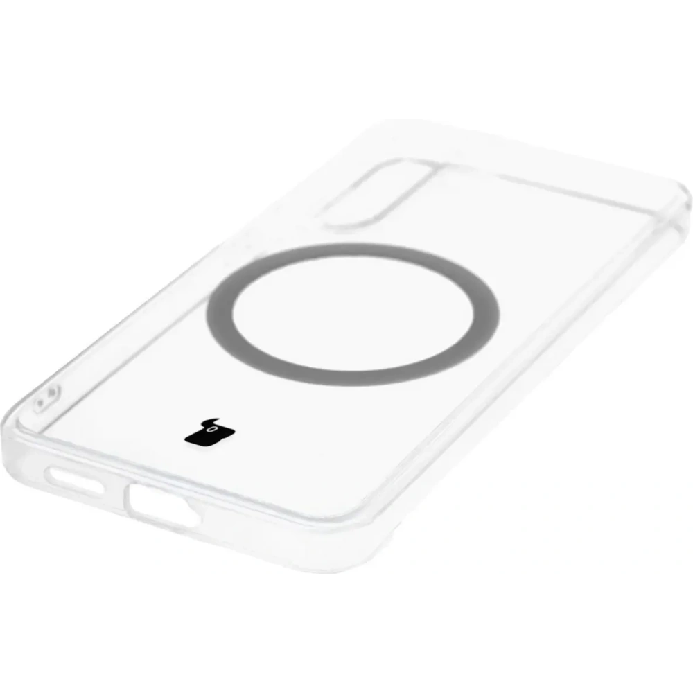 Etui z pierścieniem magnetycznym Bizon Case CrystalO do Samsung Galaxy S25 przezroczyste