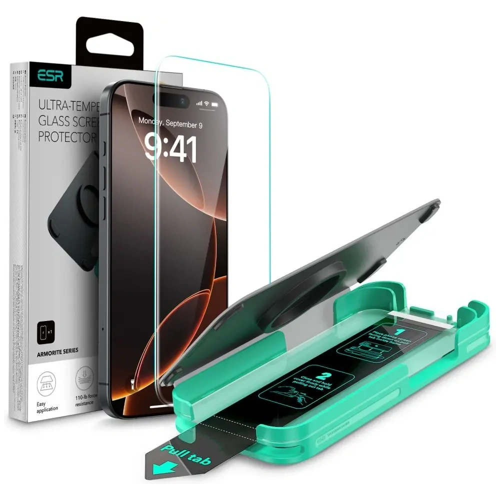 Szkło hartowane ESR Armorite Apple iPhone 16 Pro Clear