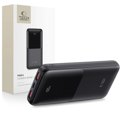 Kup Powerbank Tech-Protect PB01 10000mAh 22.5W Černý - THP3845 - {ean13} - Sklep Home Screen
