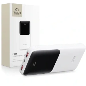 Buy Tech-Protect PB01 Powerbank 10000mAh 22.5W White - THP3846 - {ean13} - Home Screen Store Europe