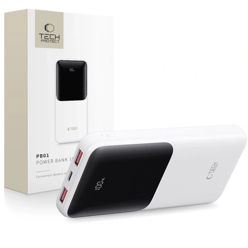 Kup Tech-Protect PB01 Powerbank 10000mAh 22.5W Fehér - THP3846 - {ean13} - Sklep Home Screen