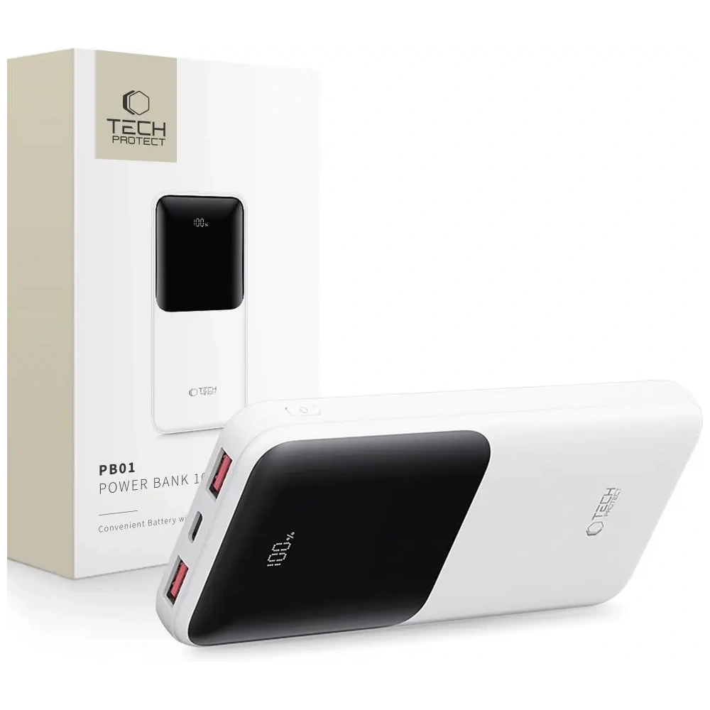Powerbank Tech-Protect PB01 10000mAh 22.5W White