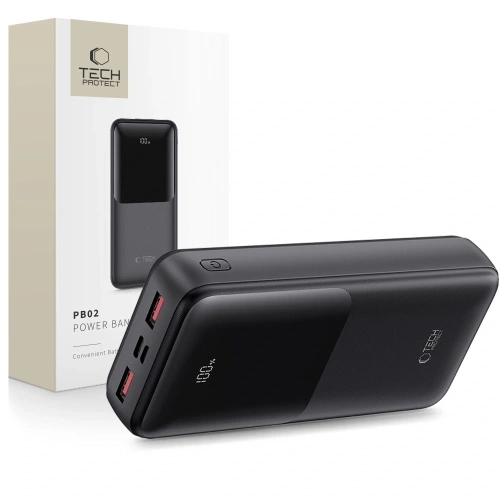 Kup Tech-Protect PB02 Powerbank 20000mAh 22.5W Fekete - THP3847 - {ean13} - Sklep Home Screen
