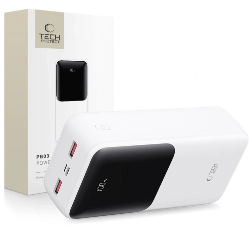 Kup Powerbank Tech-Protect PB03 30000mAh 22.5W Bílá - THP3850 - {ean13} - Sklep Home Screen