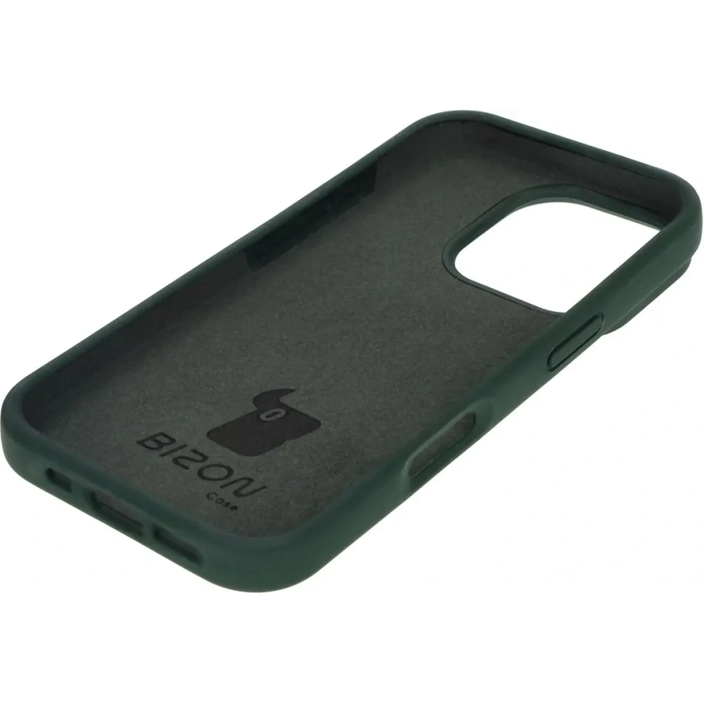 Silikonowe etui Bizon Soft Case do Apple iPhone 16 Pro ciemnozielone