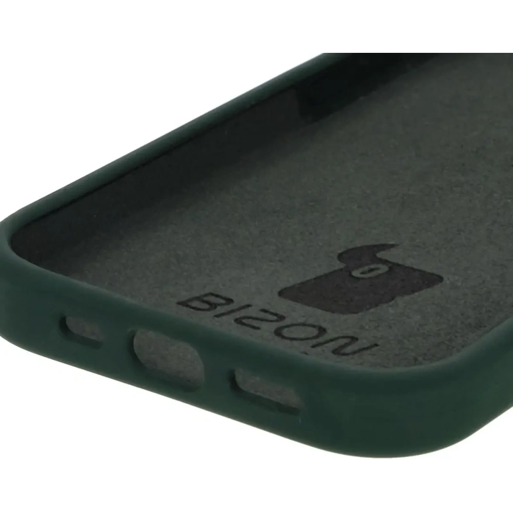 Silikonowe etui Bizon Soft Case do Apple iPhone 16 Pro ciemnozielone