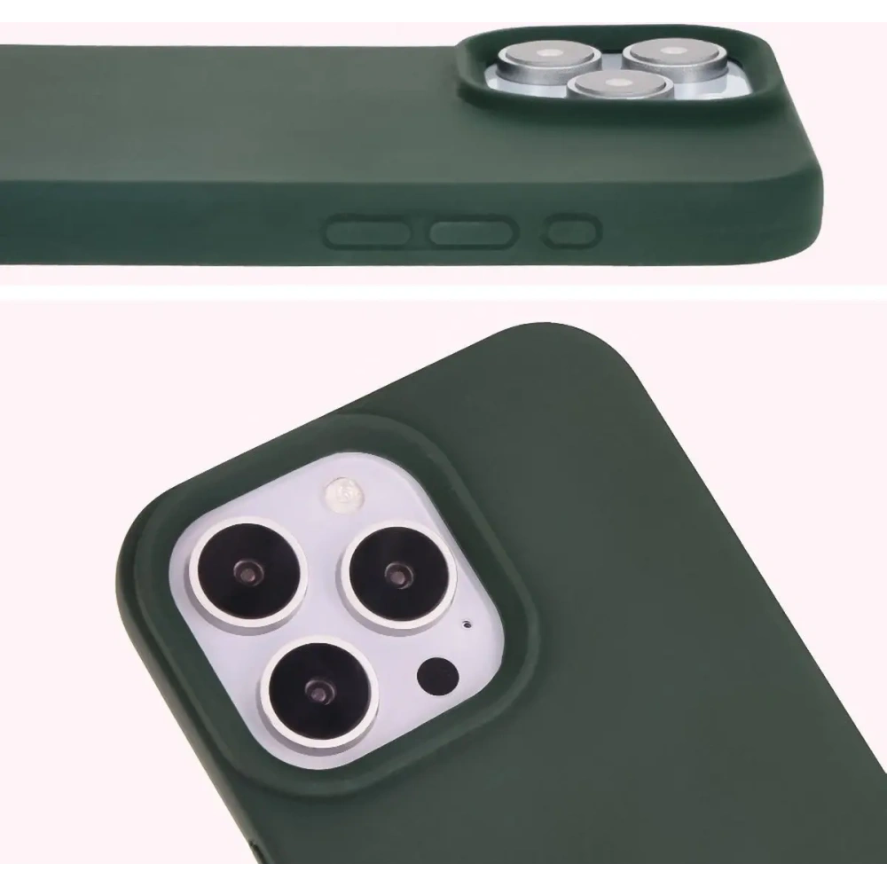 Silikonowe etui Bizon Soft Case do Apple iPhone 16 Pro ciemnozielone