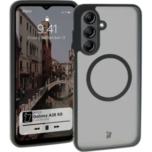 Kup Bizon Case MatteO Samsung Galaxy A26 5G transparent mit schwarzem Rahmen - BIZ8214 - {ean13} - Sklep Home Screen