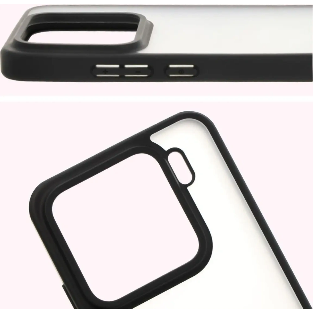 Etui Bizon Case Angelo do Xiaomi 15 przydymione z czarną ramką