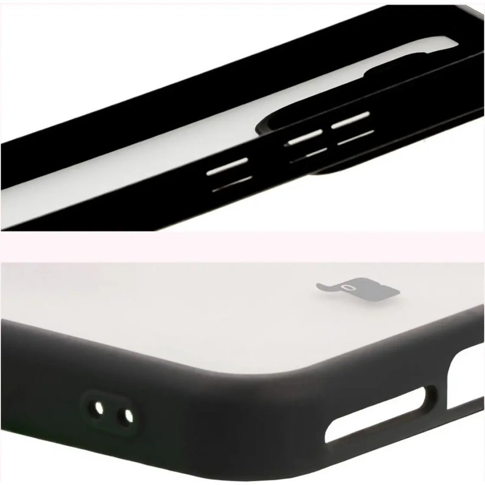 Etui Bizon Case Angelo do Xiaomi 15 przydymione z czarną ramką