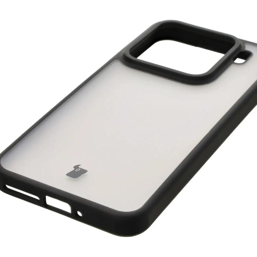 Etui Bizon Case Angelo do Xiaomi 15 przydymione z czarną ramką