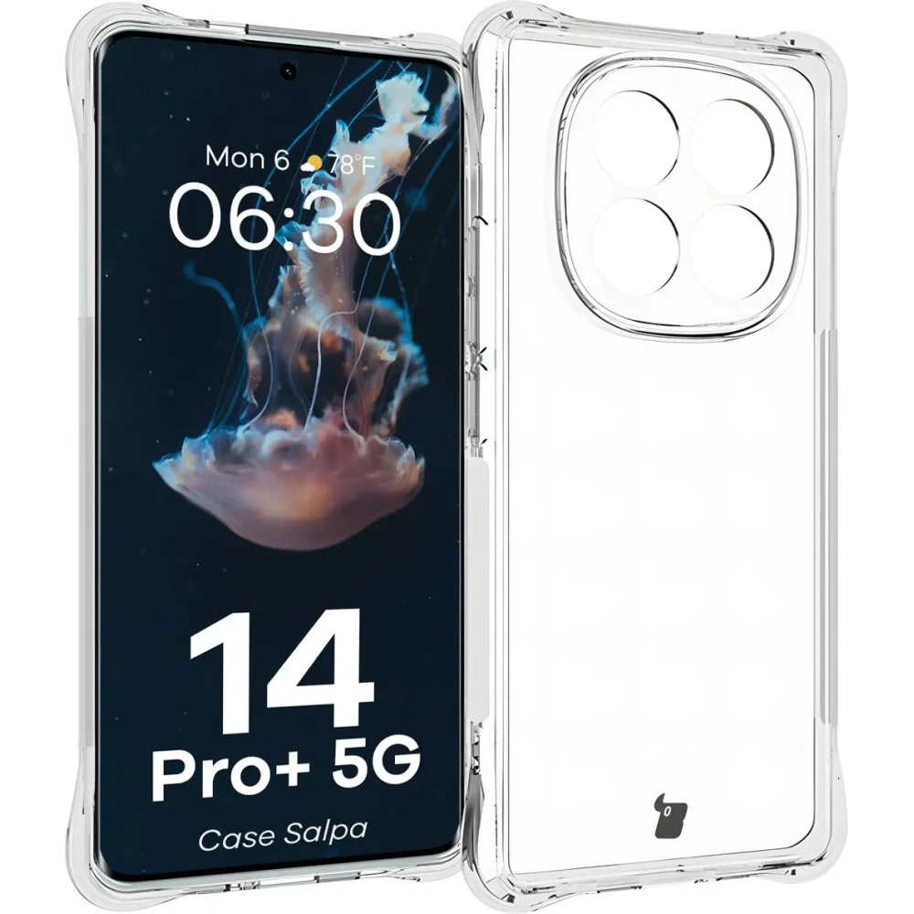 Elastyczne etui Bizon Case Salpa do Xiaomi Redmi Note 14 Pro+ 5G przezroczyste
