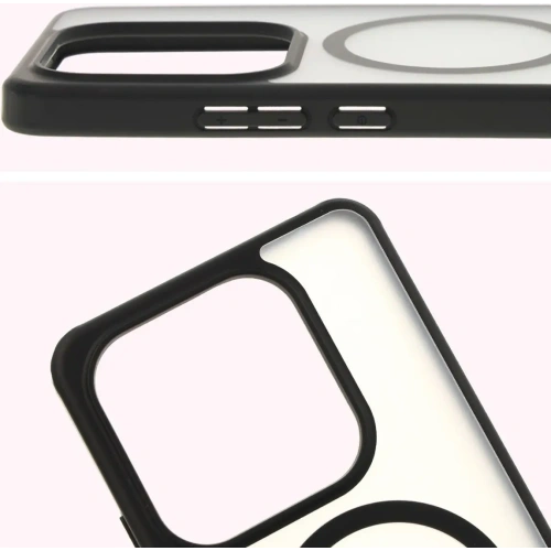 Kup Etui z pierścieniem magnetycznym Bizon Case MatteO do Xiaomi Redmi Note 14 5G półprzezroczyste z czarną ramką - BIZ8220 - {ean13} - Sklep Home Screen