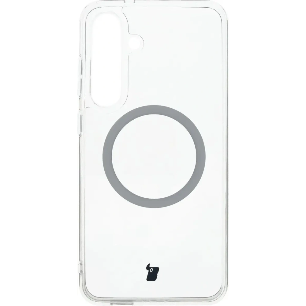 Etui z pierścieniem magnetycznym Bizon Case CrystalO do Samsung Galaxy S25+ Plus przezroczyste