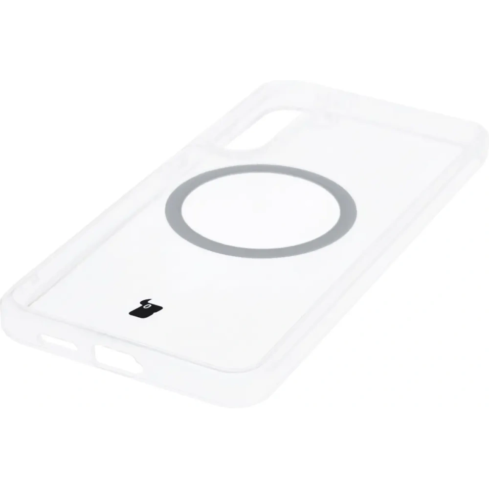 Etui z pierścieniem magnetycznym Bizon Case CrystalO do Samsung Galaxy S25+ Plus przezroczyste