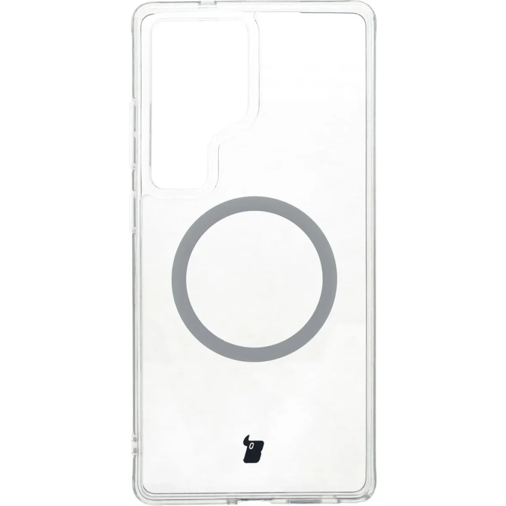 Etui z pierścieniem magnetycznym Bizon Case CrystalO do Samsung Galaxy S25 Ultra przezroczyste
