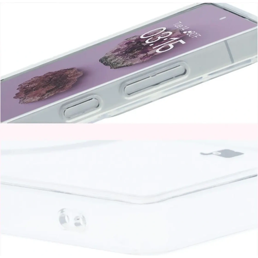 Etui z pierścieniem magnetycznym Bizon Case CrystalO do Samsung Galaxy S25 Ultra przezroczyste