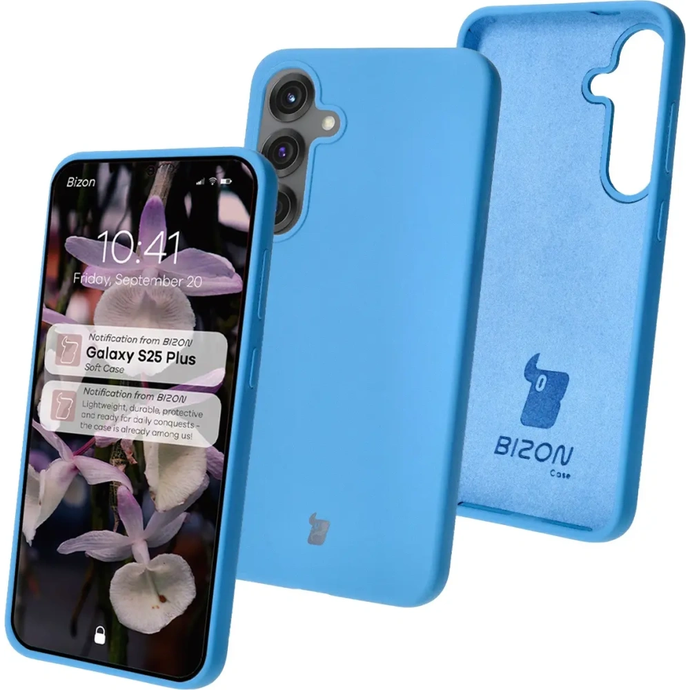 Silikonowe etui Bizon Soft Case do Samsung Galaxy S25+ Plus ciemnoniebieskie