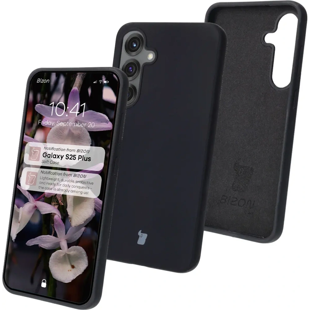 Silikonowe etui Bizon Soft Case do Samsung Galaxy S25+ Plus czarne