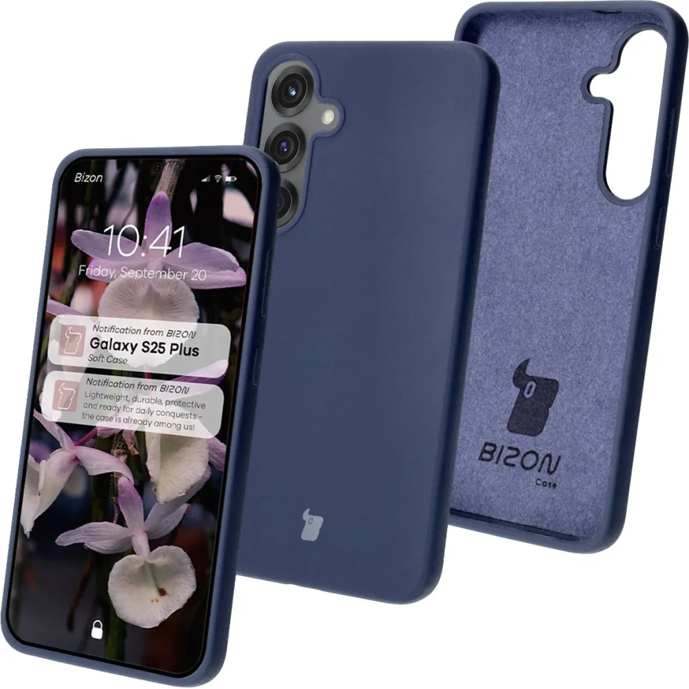 Silikonowe etui Bizon Soft Case do Samsung Galaxy S25+ Plus niebieskie