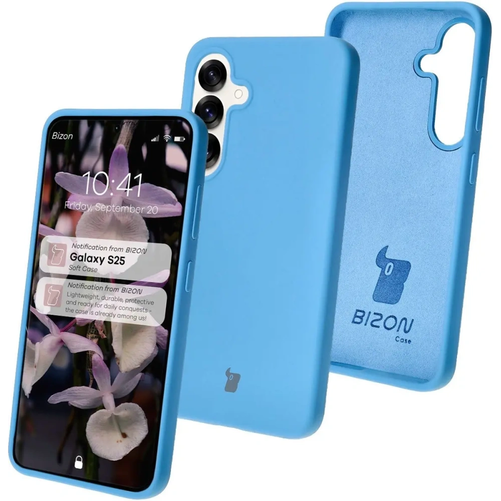 Silikonowe etui Bizon Soft Case do Samsung Galaxy S25 ciemnoniebieskie