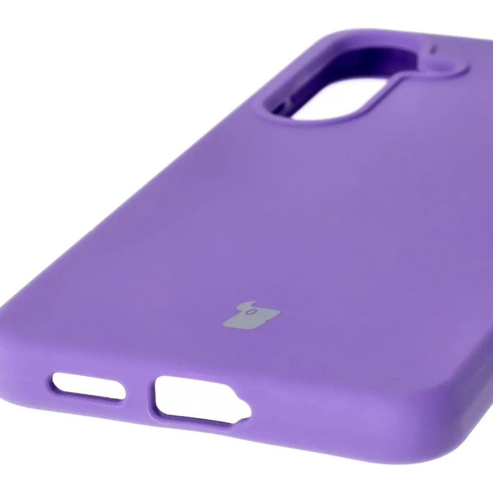 Silikonowe etui Bizon Soft Case do Samsung Galaxy S25 fioletowe