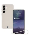 Silikonové pouzdro s magnetickým kroužkem Bizon Case Silicone Magnetic pro Samsung Galaxy S25 / S24 béžové
