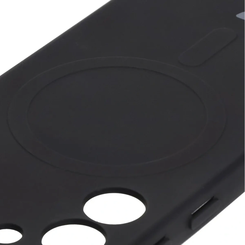 Silikonowe etui z pierścieniem magnetycznym Bizon Case Silicone Magnetic do Samsung Galaxy S25 / S24 czarne