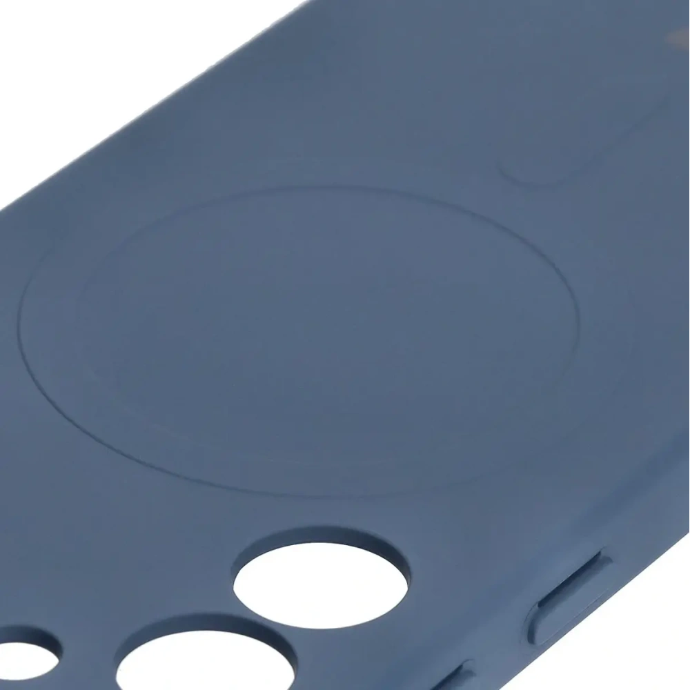 Silikonowe etui z pierścieniem magnetycznym Bizon Case Silicone Magnetic do Samsung Galaxy S25 / S24 granatowe