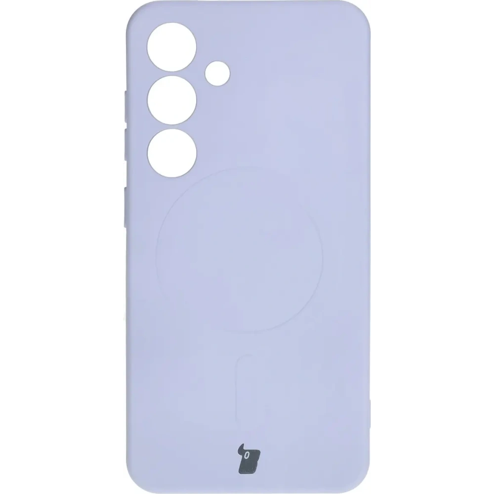 Silikonowe etui z pierścieniem magnetycznym Bizon Case Silicone Magnetic do Samsung Galaxy S25 / S24 jasnofioletowe