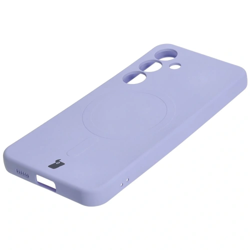 Kup Silikonové pouzdro s magnetickým kroužkem Bizon Case Silicone Magnetic pro Samsung Galaxy S25 / S24 světle fialové - BIZ8234 - {ean13} - Sklep Home Screen