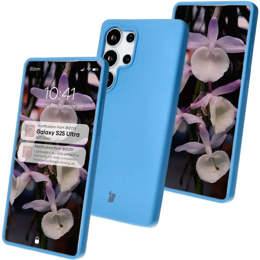 Silikonowe etui Bizon Soft Case do Samsung Galaxy S25 Ultra ciemnoniebieskie