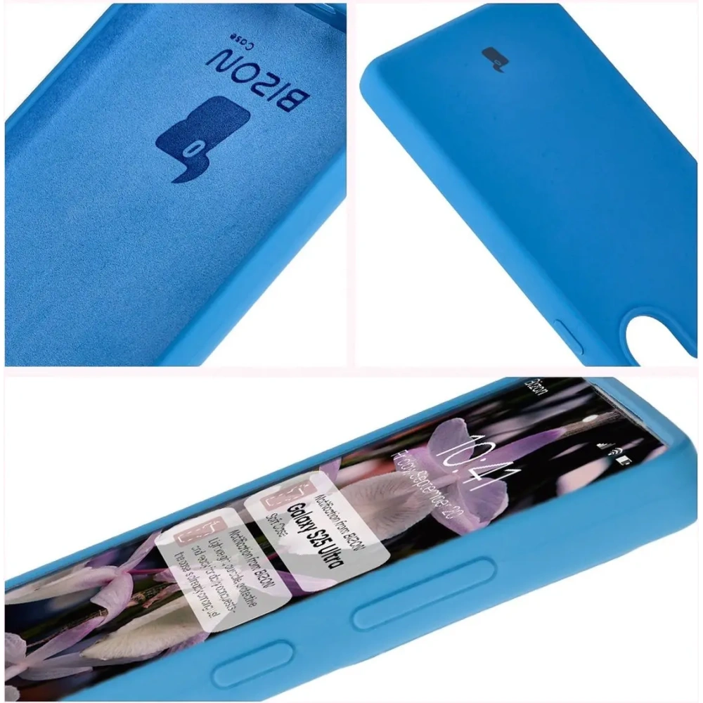 Silikonowe etui Bizon Soft Case do Samsung Galaxy S25 Ultra ciemnoniebieskie
