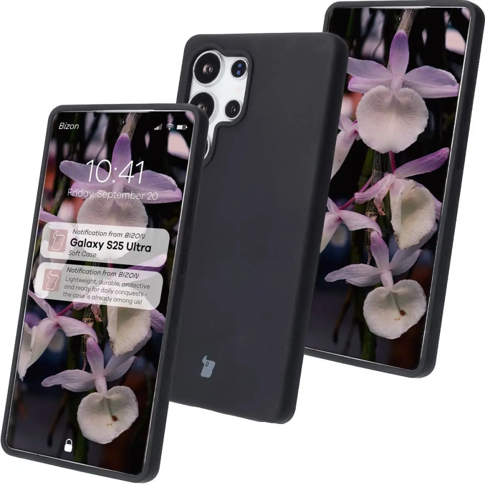 Silikonowe etui Bizon Soft Case do Samsung Galaxy S25 Ultra czarne