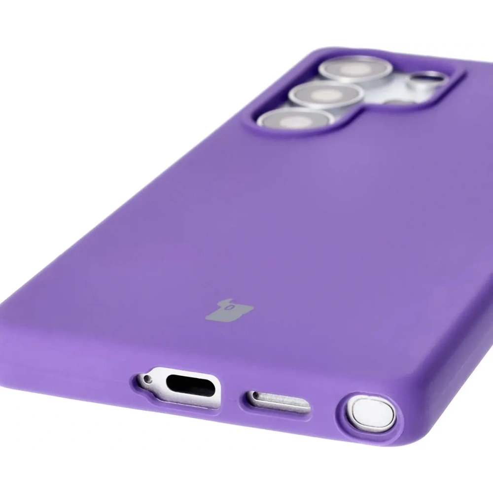 Silikonowe etui Bizon Soft Case do Samsung Galaxy S25 Ultra fioletowe