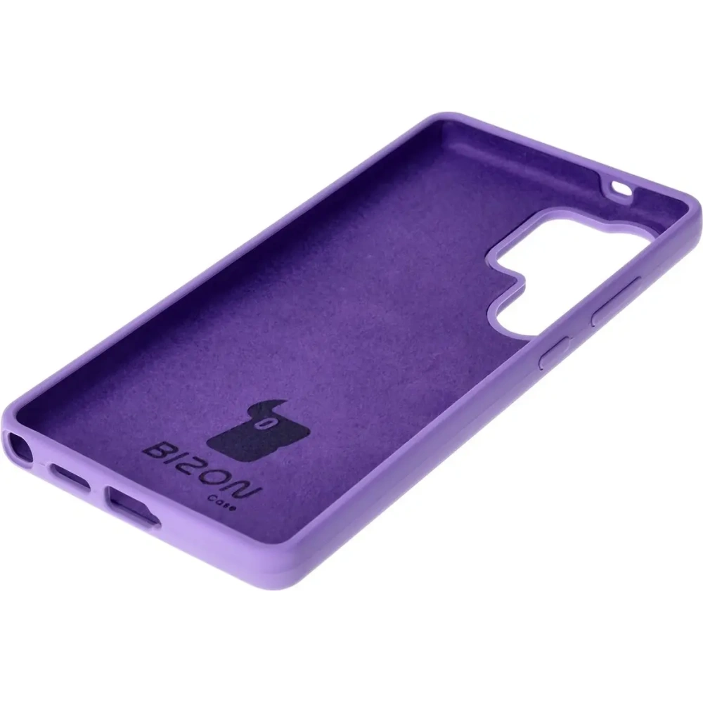 Silikonowe etui Bizon Soft Case do Samsung Galaxy S25 Ultra fioletowe