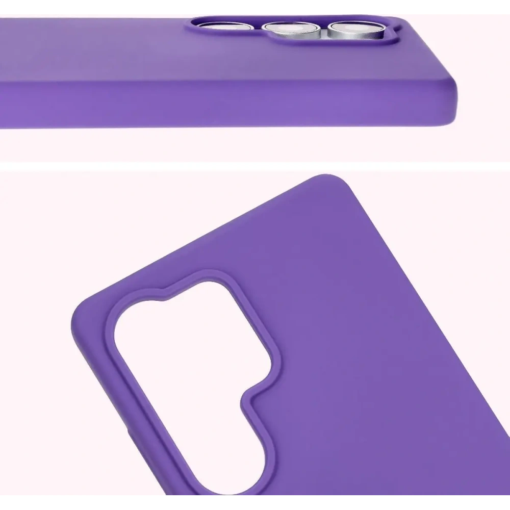 Silikonowe etui Bizon Soft Case do Samsung Galaxy S25 Ultra fioletowe