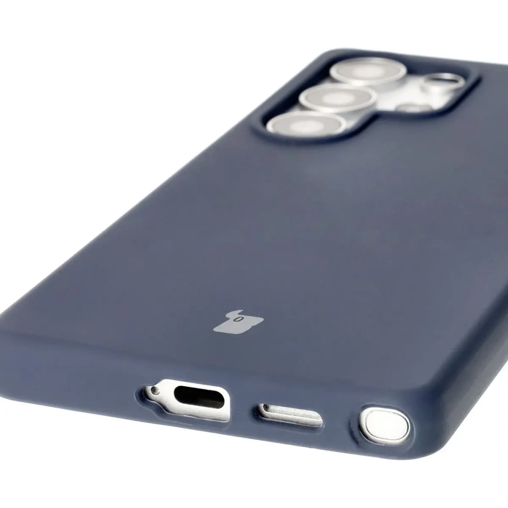 Silikonowe etui Bizon Soft Case do Samsung Galaxy S25 Ultra niebieskie