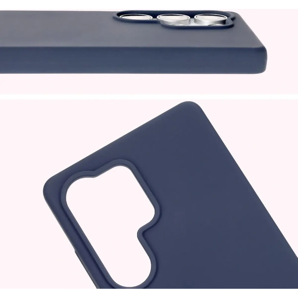 Silikonowe etui Bizon Soft Case do Samsung Galaxy S25 Ultra niebieskie