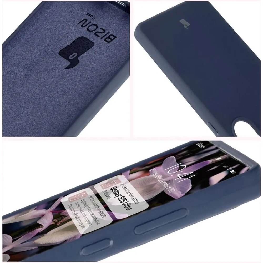 Silikonowe etui Bizon Soft Case do Samsung Galaxy S25 Ultra niebieskie