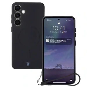 Kup Silikonové pouzdro s magnetickým kroužkem Bizon Case Silicone Magnetic pro Samsung Galaxy S25+ Plus / S24+ Plus černé - BIZ8240 - {ean13} - Sklep Home Screen