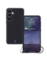 Silikonové pouzdro s magnetickým kroužkem Bizon Case Silicone Magnetic pro Samsung Galaxy S25+ Plus / S24+ Plus černé