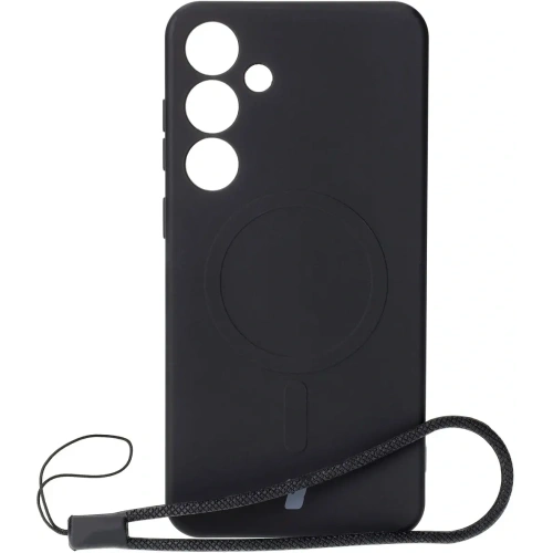 Kup Silikonové pouzdro s magnetickým kroužkem Bizon Case Silicone Magnetic pro Samsung Galaxy S25+ Plus / S24+ Plus černé - BIZ8240 - {ean13} - Sklep Home Screen
