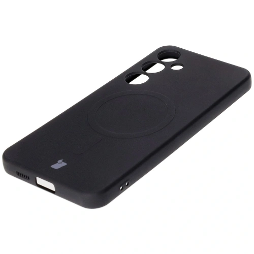 Kup Silikonové pouzdro s magnetickým kroužkem Bizon Case Silicone Magnetic pro Samsung Galaxy S25+ Plus / S24+ Plus černé - BIZ8240 - {ean13} - Sklep Home Screen