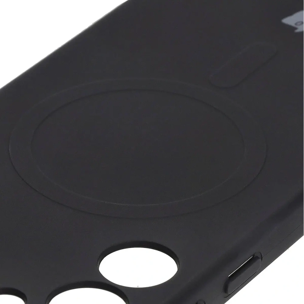 Silikonowe etui z pierścieniem magnetycznym Bizon Case Silicone Magnetic do Samsung Galaxy S25+ Plus / S24+ Plus czarne