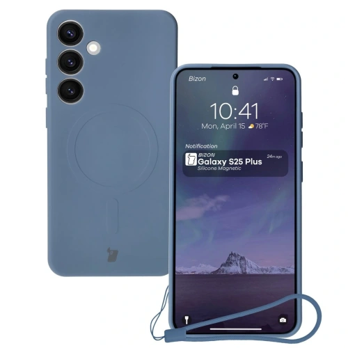 Buy Bizon Case Silicone Magnetic Samsung Galaxy S25+ Plus / S24+ Plus navy blue - BIZ8241 - {ean13} - Home Screen Store Europe