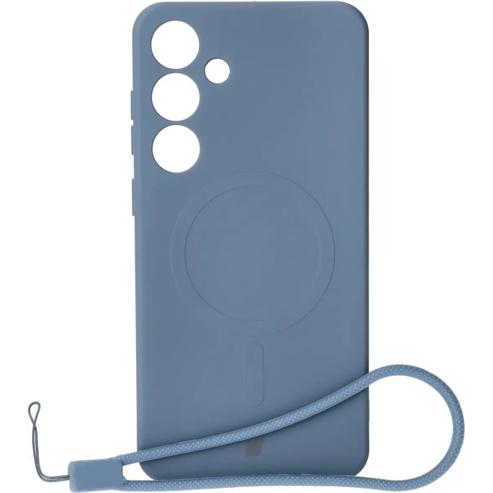 Silikonowe etui z pierścieniem magnetycznym Bizon Case Silicone Magnetic do Samsung Galaxy S25+ Plus / S24+ Plus granatowe