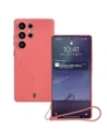 Bizon Case Silicone Magnetic Samsung Galaxy S25 Ultra dirty pink