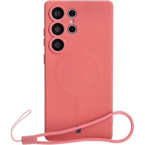 Kup Silikonowe etui z pierścieniem magnetycznym Bizon Case Silicone Magnetic do Samsung Galaxy S25 Ultra brudnoróżowe - BIZ8242 - {ean13} - Sklep Home Screen