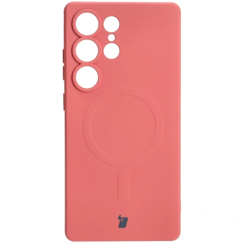 Kup Silikonové pouzdro s magnetickým kroužkem Bizon Case Silicone Magnetic pro Samsung Galaxy S25 Ultra špinavě růžové - BIZ8242 - {ean13} - Sklep Home Screen